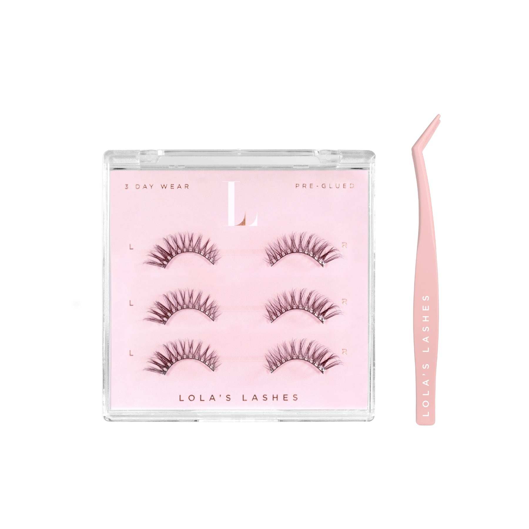 Bare Dark Brown Pre-Glued Half Lashes Set