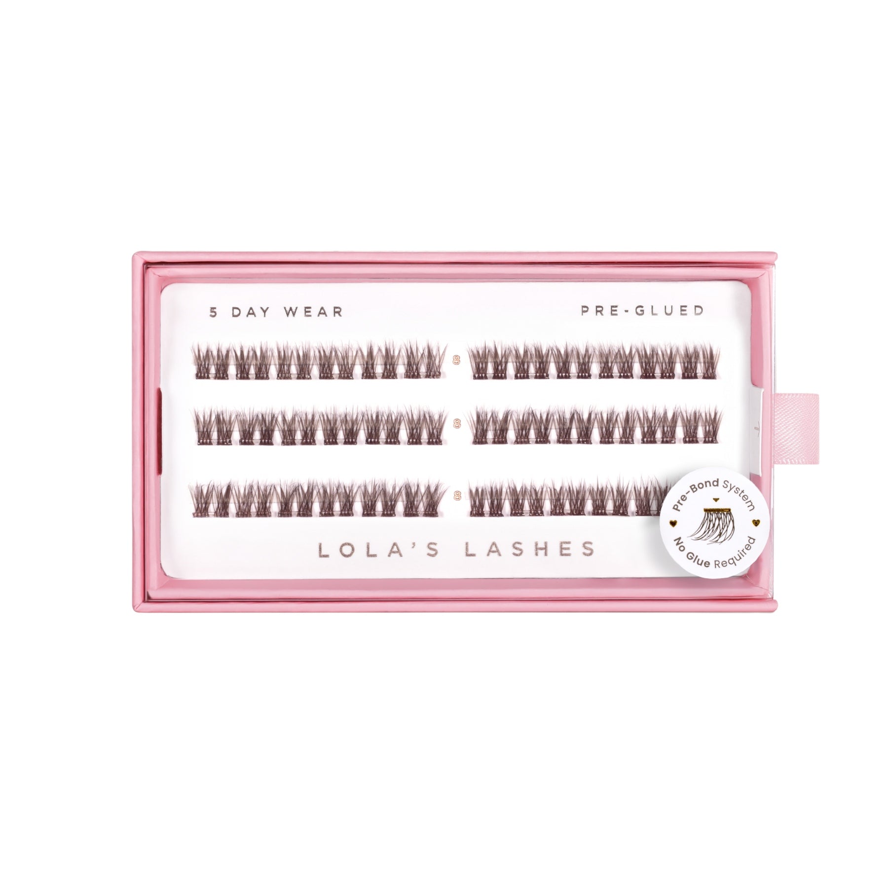 Dark Cocoa Single Length Pre-Glued Lashes