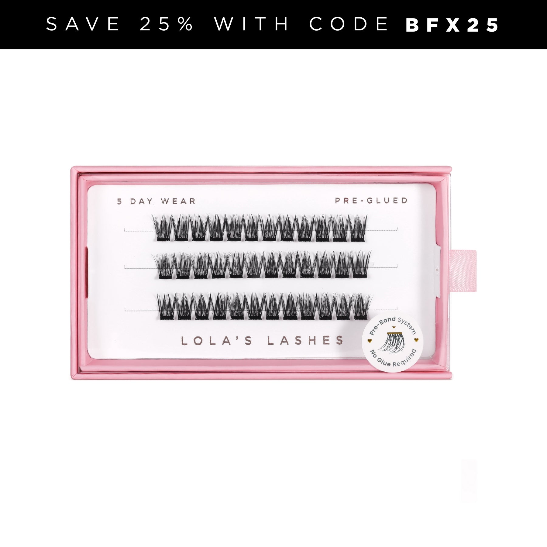 Defined Single Length Pre-Glued Lashes