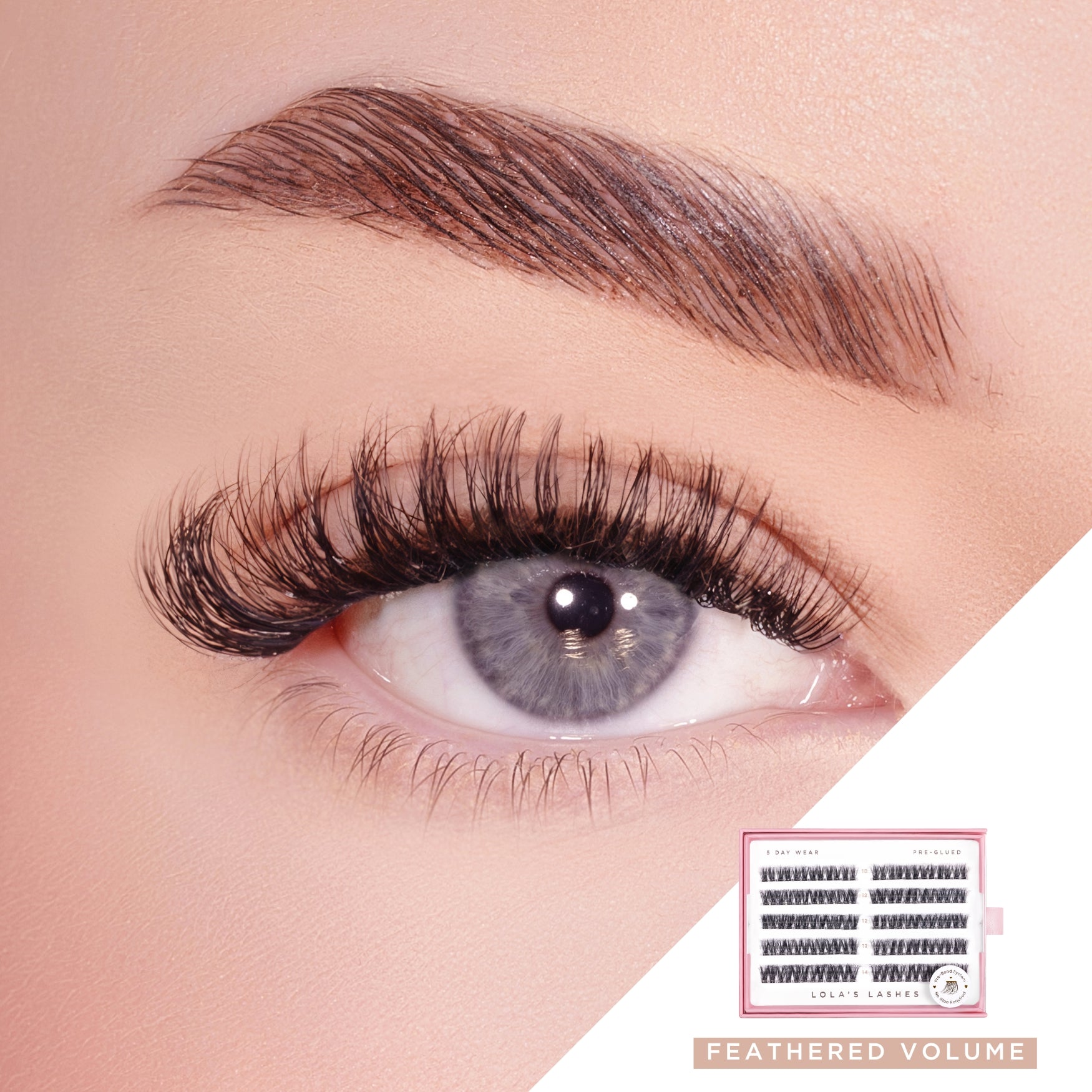 Feathered Volume Pre-Glued Lashes