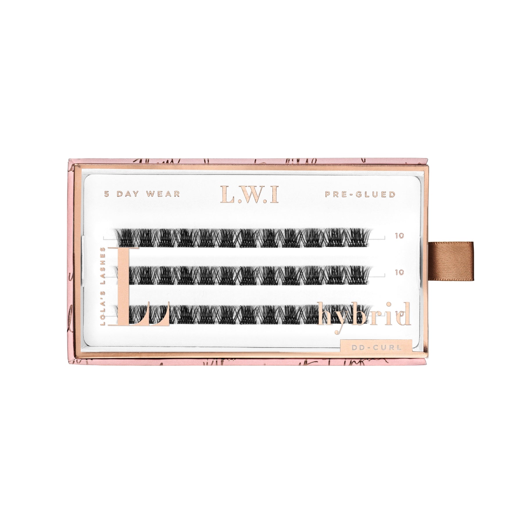 LWI Hybrid Single Length Pre-Glued Lashes