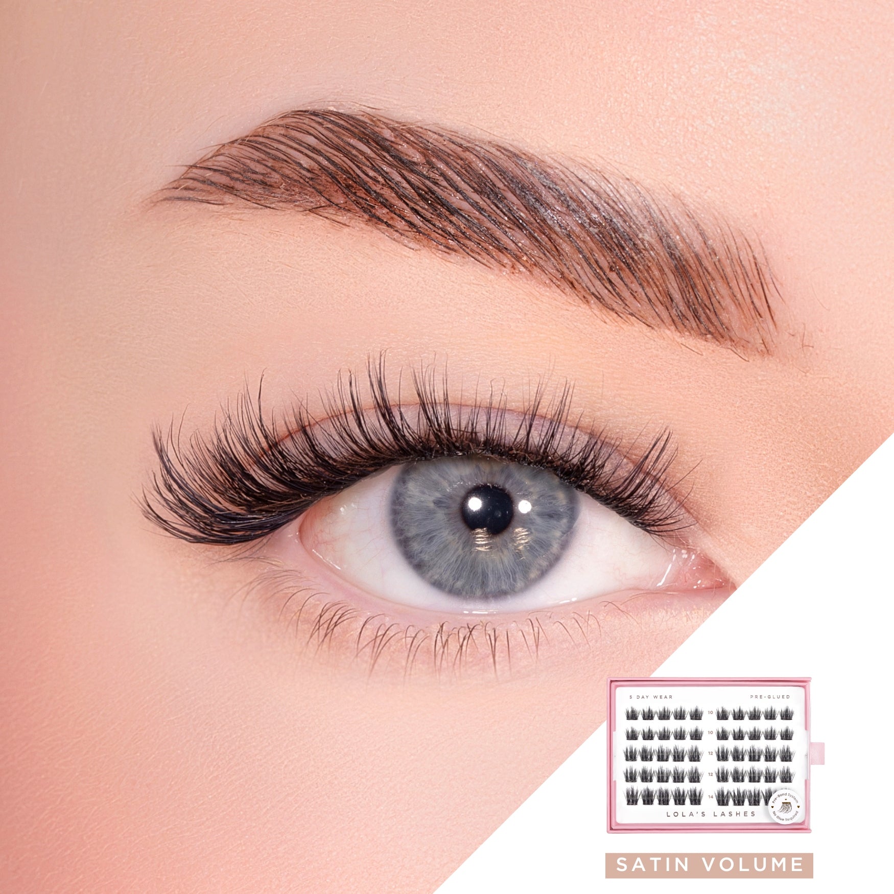 Satin Volume Pre-Glued Lashes