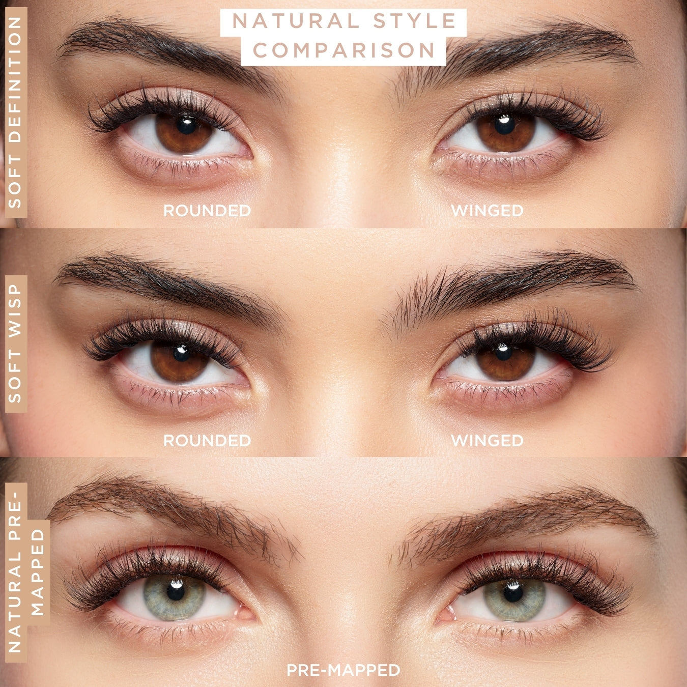 Pre-mapped Naturals Pre-Glued Lashes