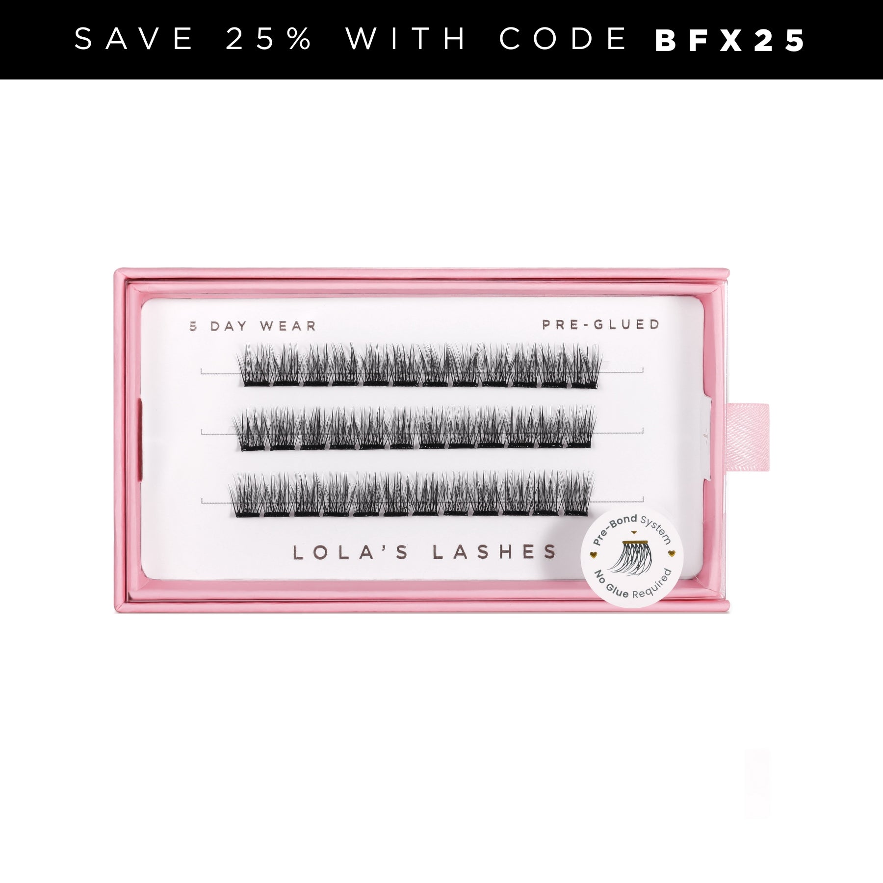 Subtle Single Length Pre-Glued Lashes