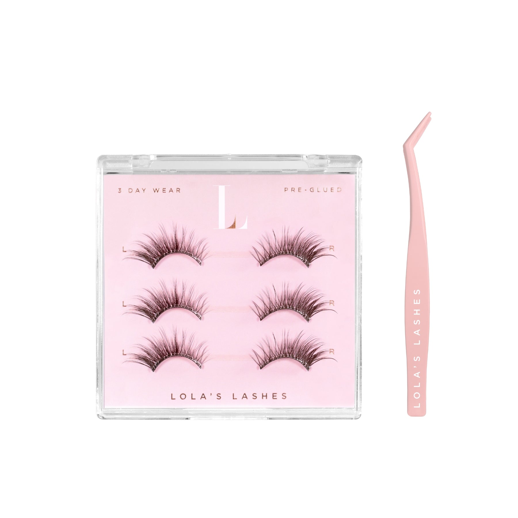 Tapered Flick Dark Brown Pre-Glued Half Lashes Set
