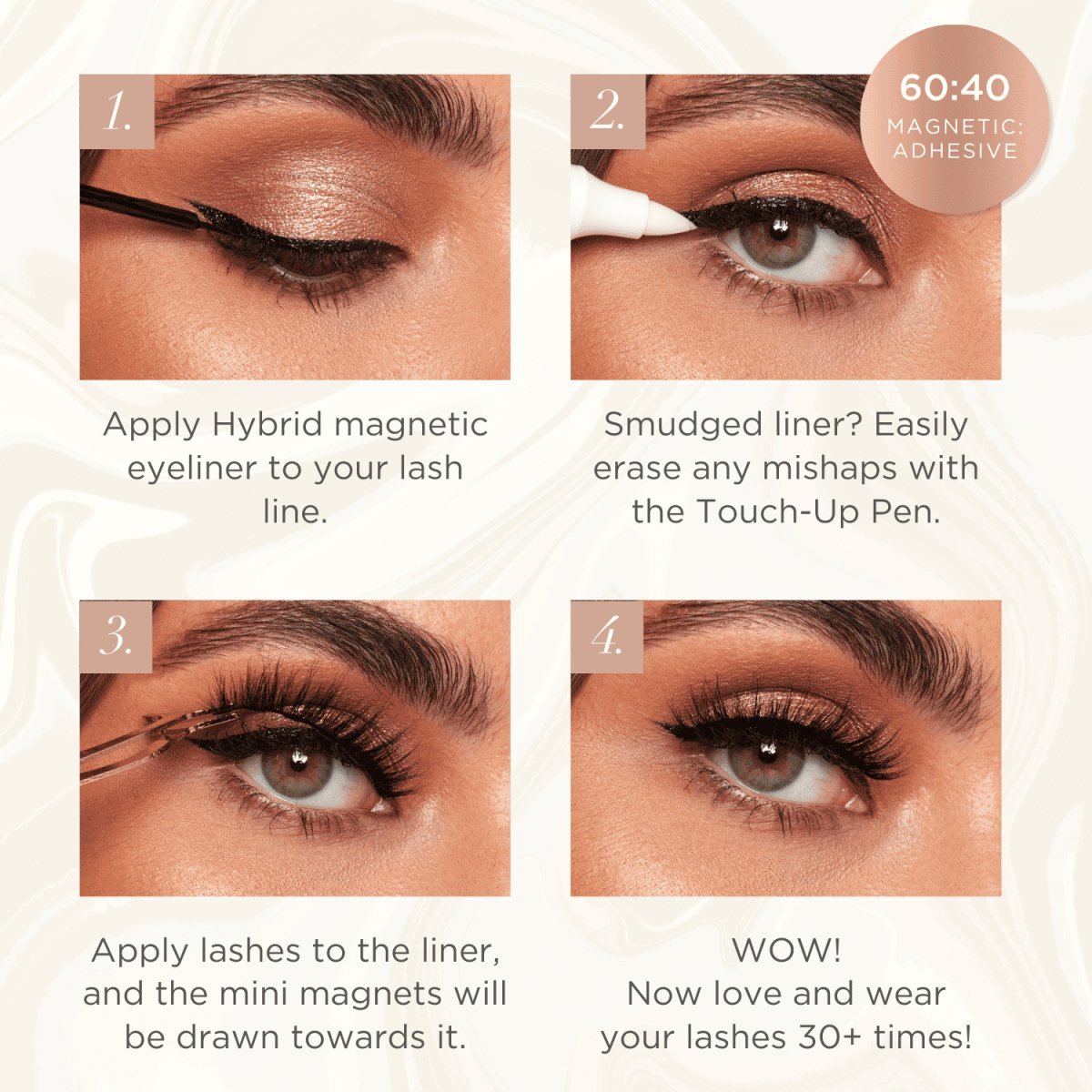 L.W.I Into U Russian Hybrid Magnetic Lash & Liner Set - Lola's Lashes