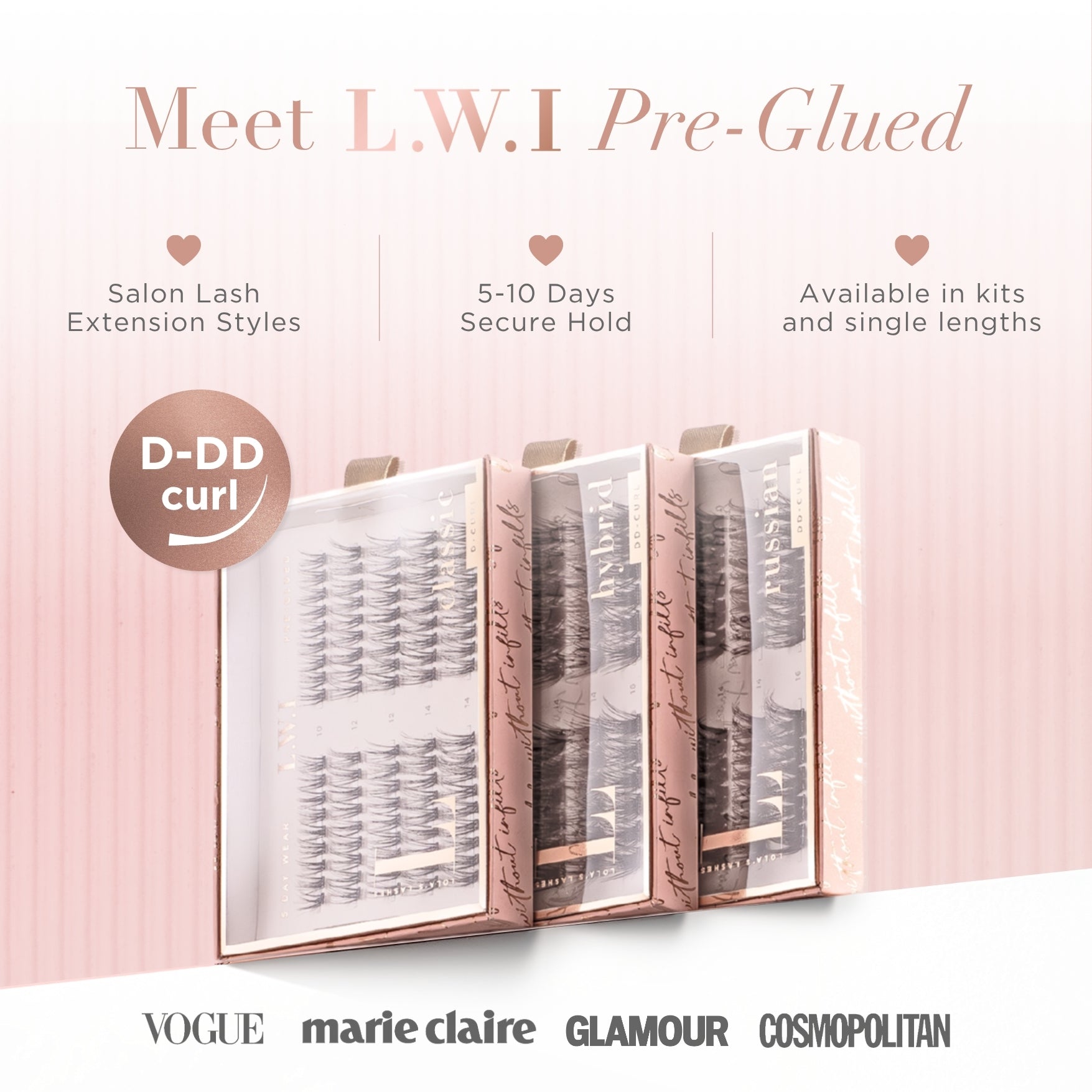 LWI Hybrid Pre-Glued Lashes