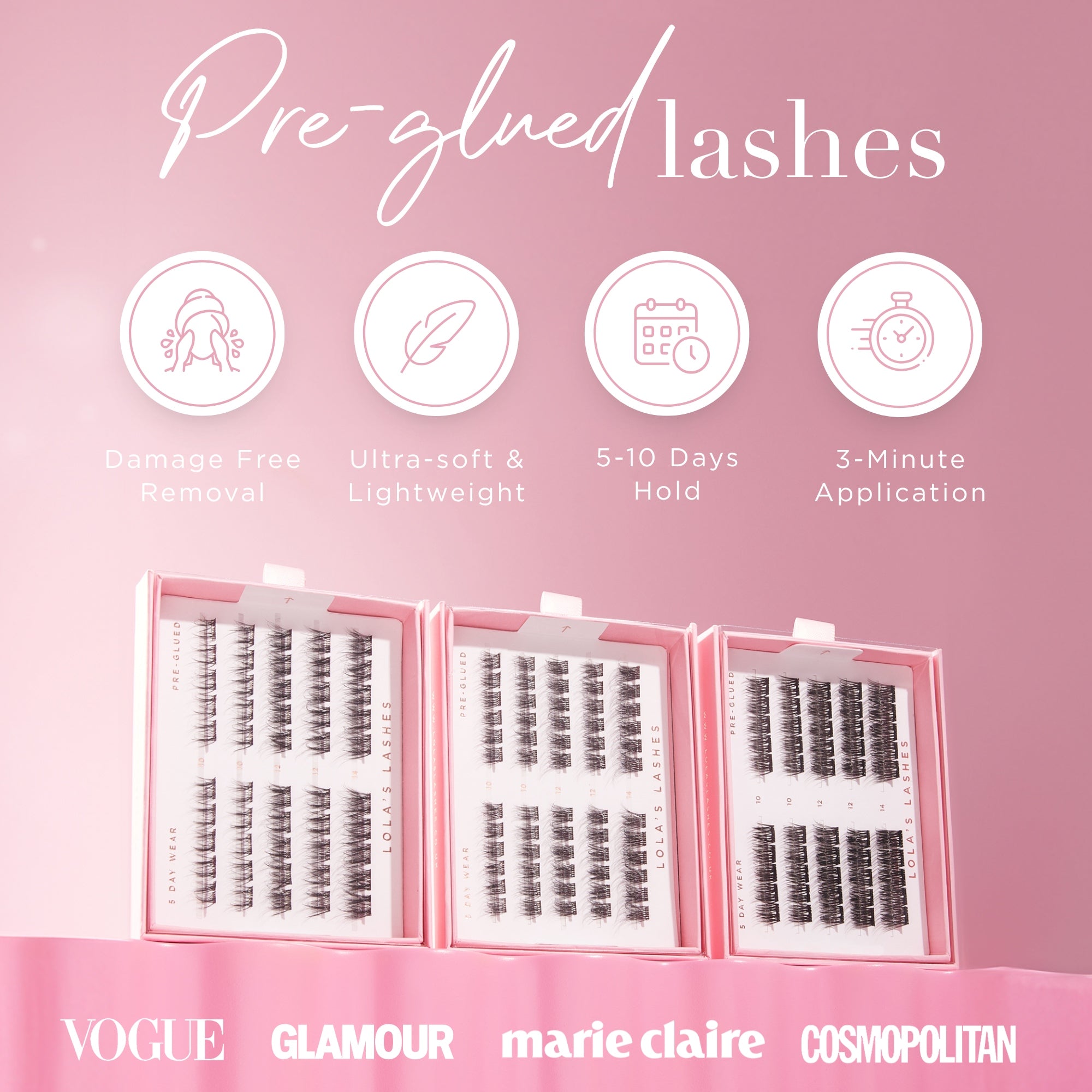 Natural Pre-mapped Pre-Glued Lashes