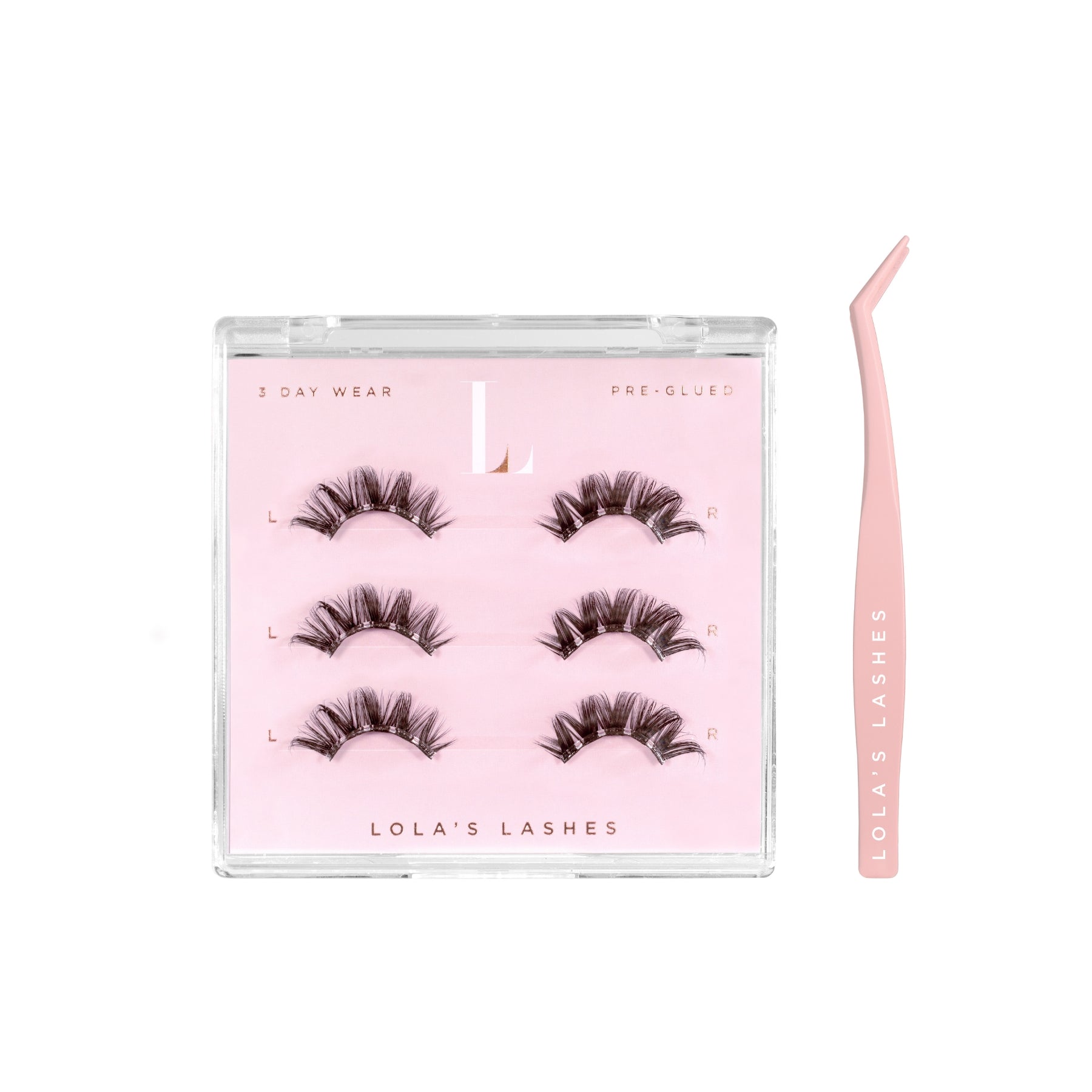 Baby Hybrid Dark Brown Pre-Glued Half Lashes Set