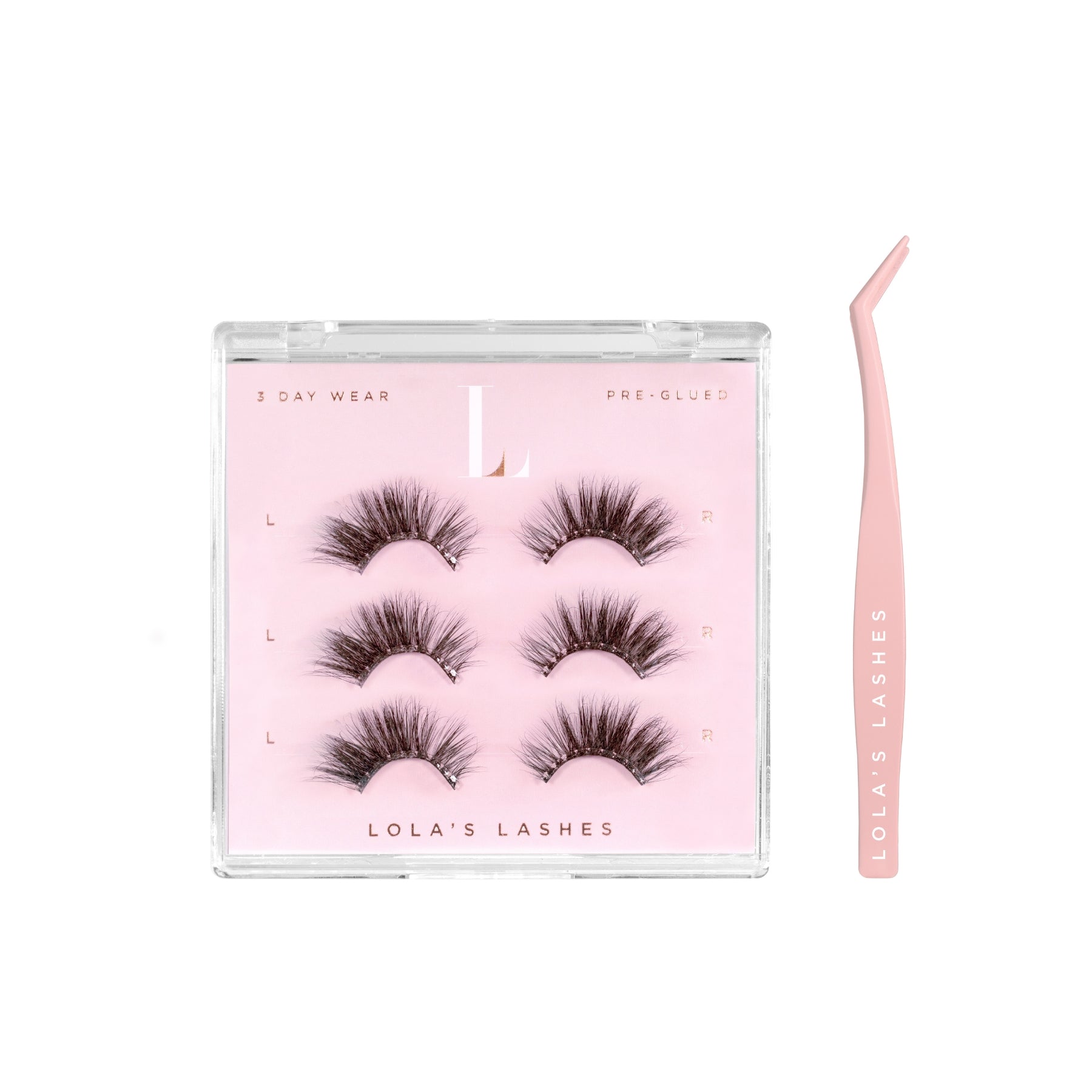 Demi Flare Dark Brown Pre-Glued Half Lashes Set