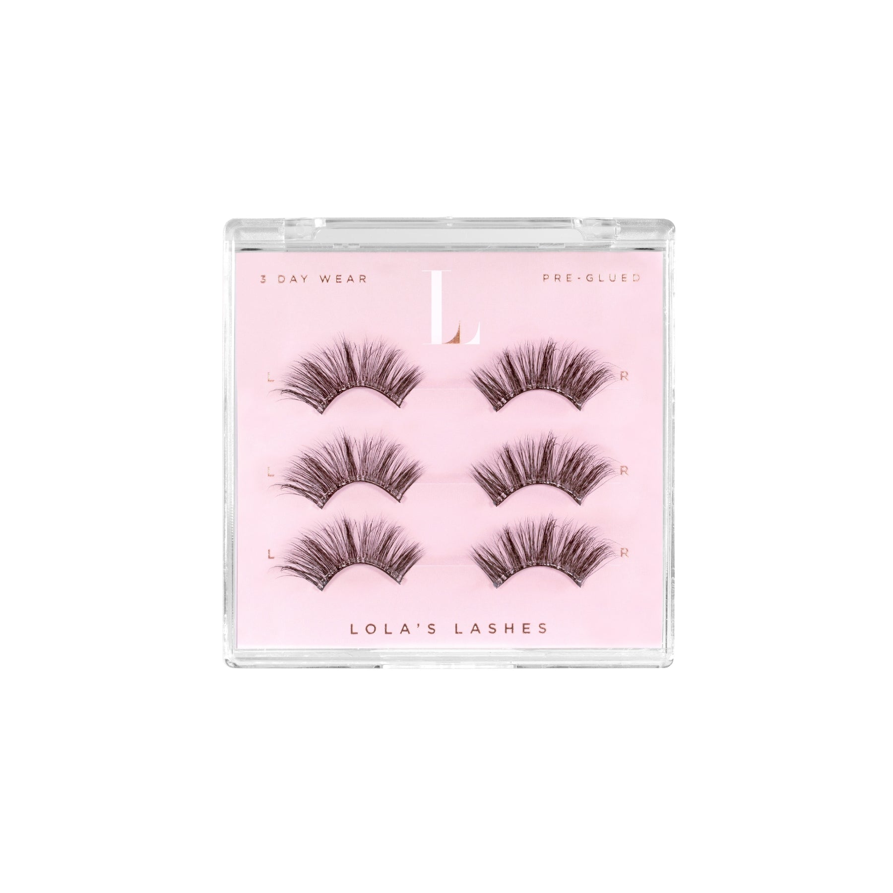 Feathered Flare Dark Brown Pre-Glued Half Lashes