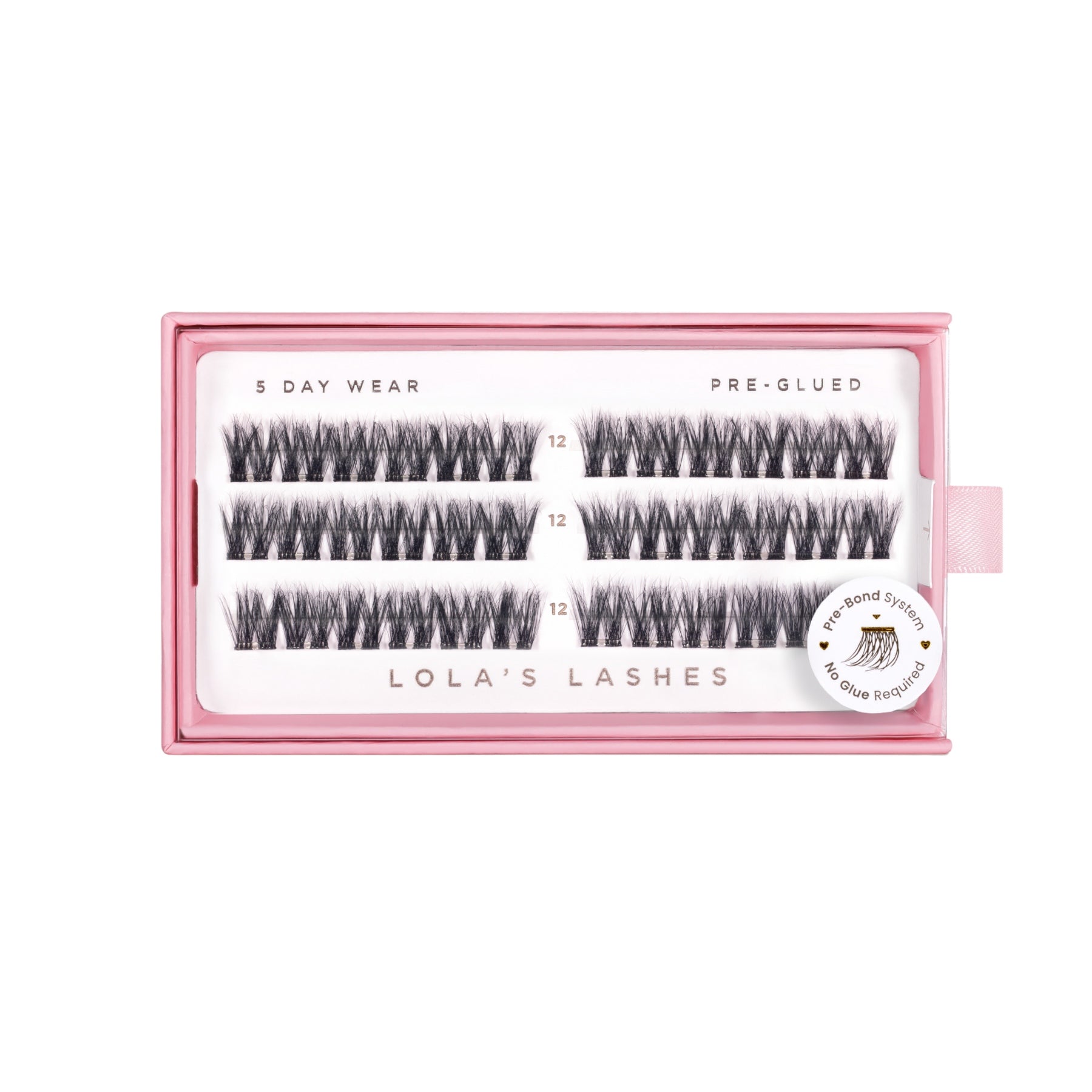 Feathered Volume Single Length Pre-Glued Lashes