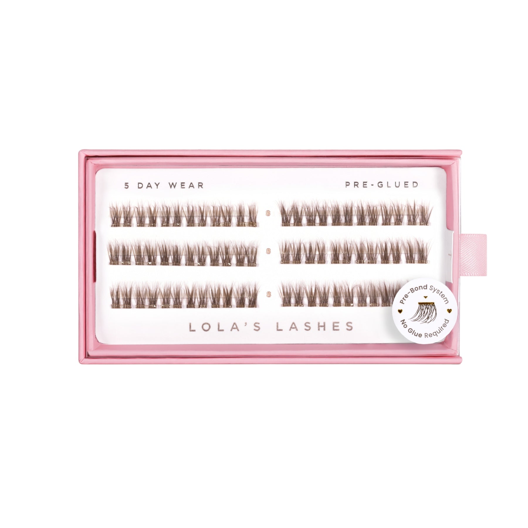 Light Cocoa Single Length Pre-Glued Lashes