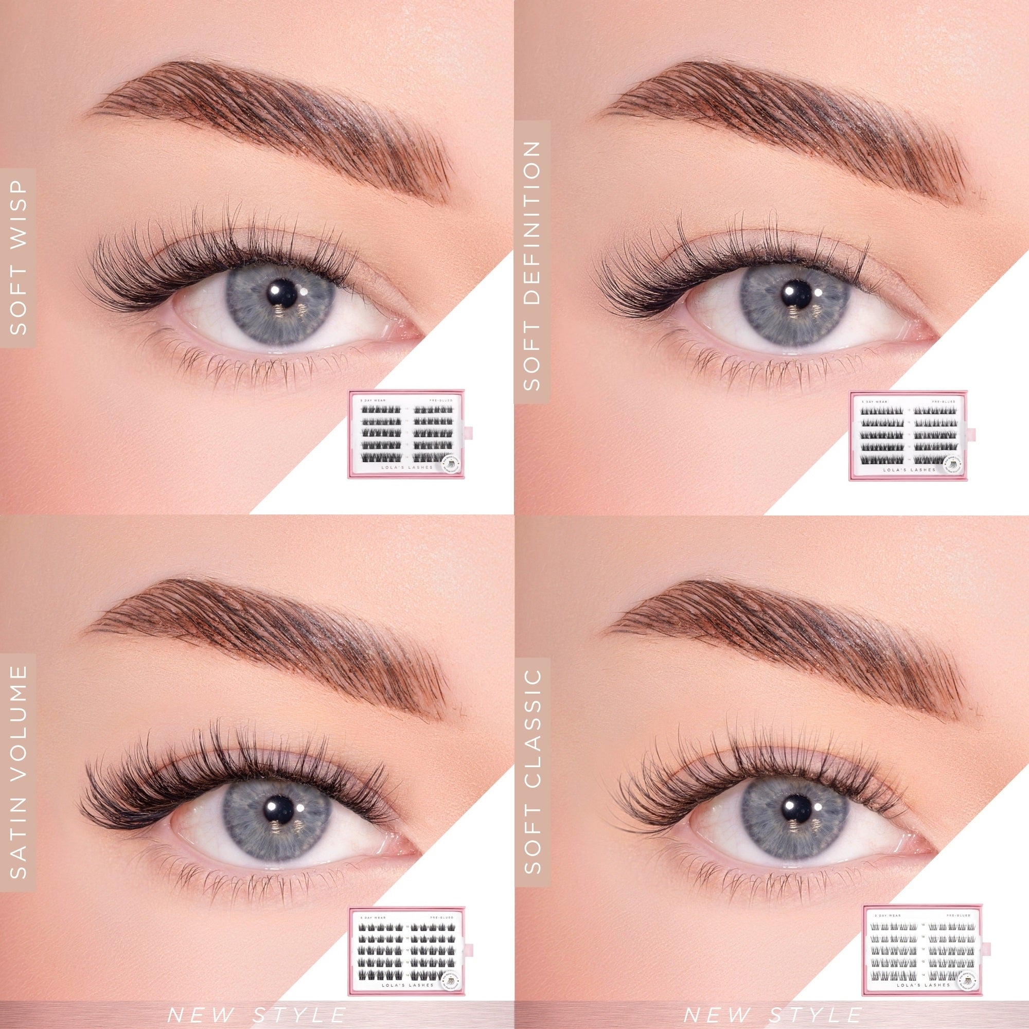 Pre-Glued Lashes Trio Refill Bundle