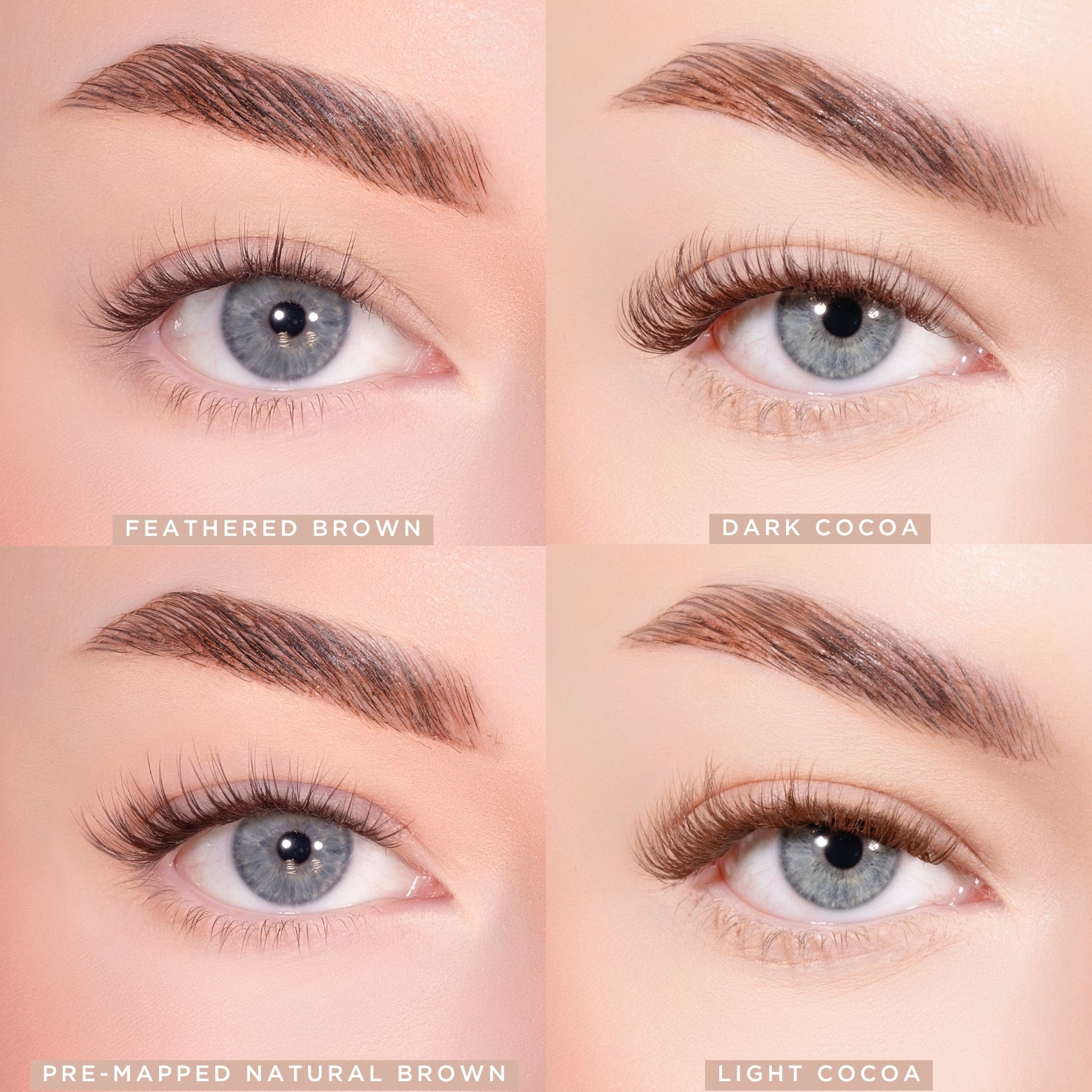 Brown Pre-Glued Lashes Trio Refill Bundle