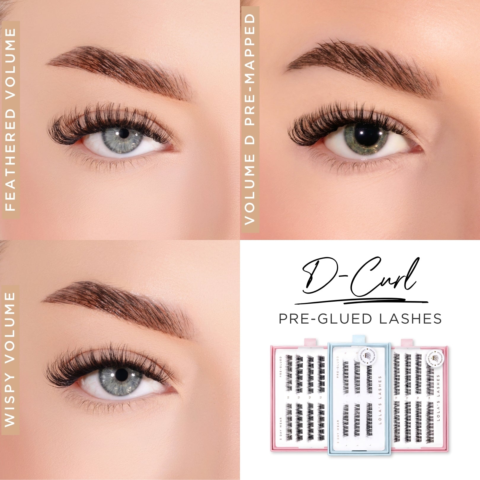 Wispy Volume Pre-Glued Lashes Set