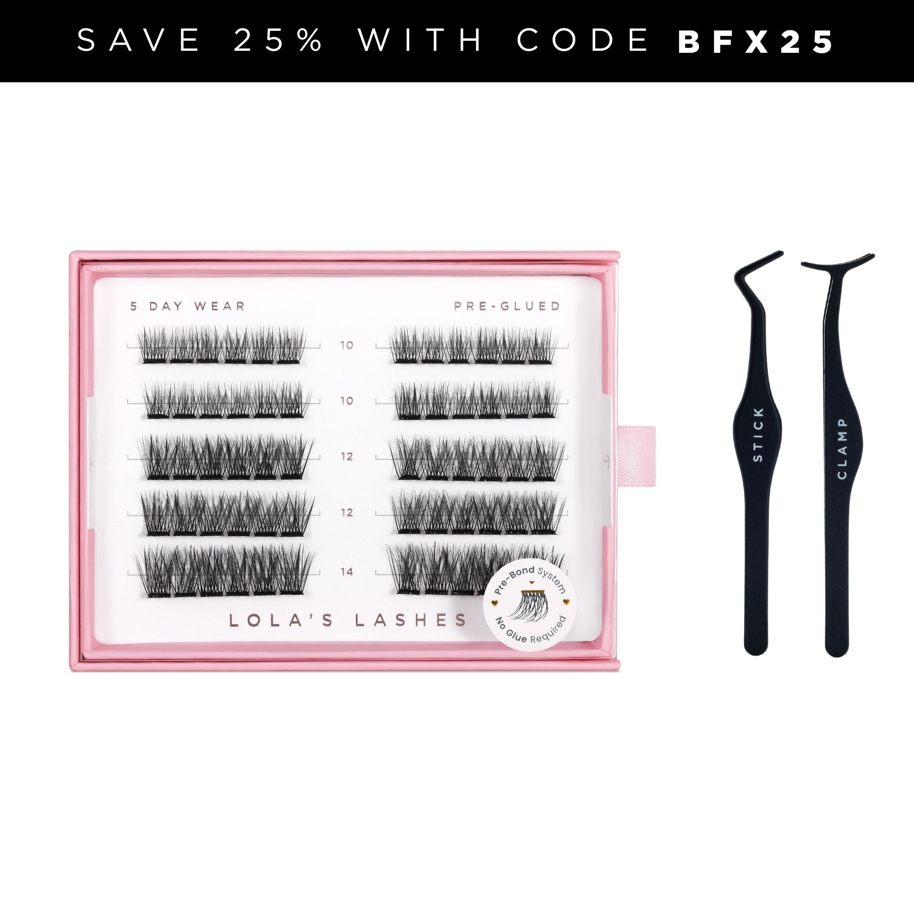 Subtle Pre-Glued Lashes Set